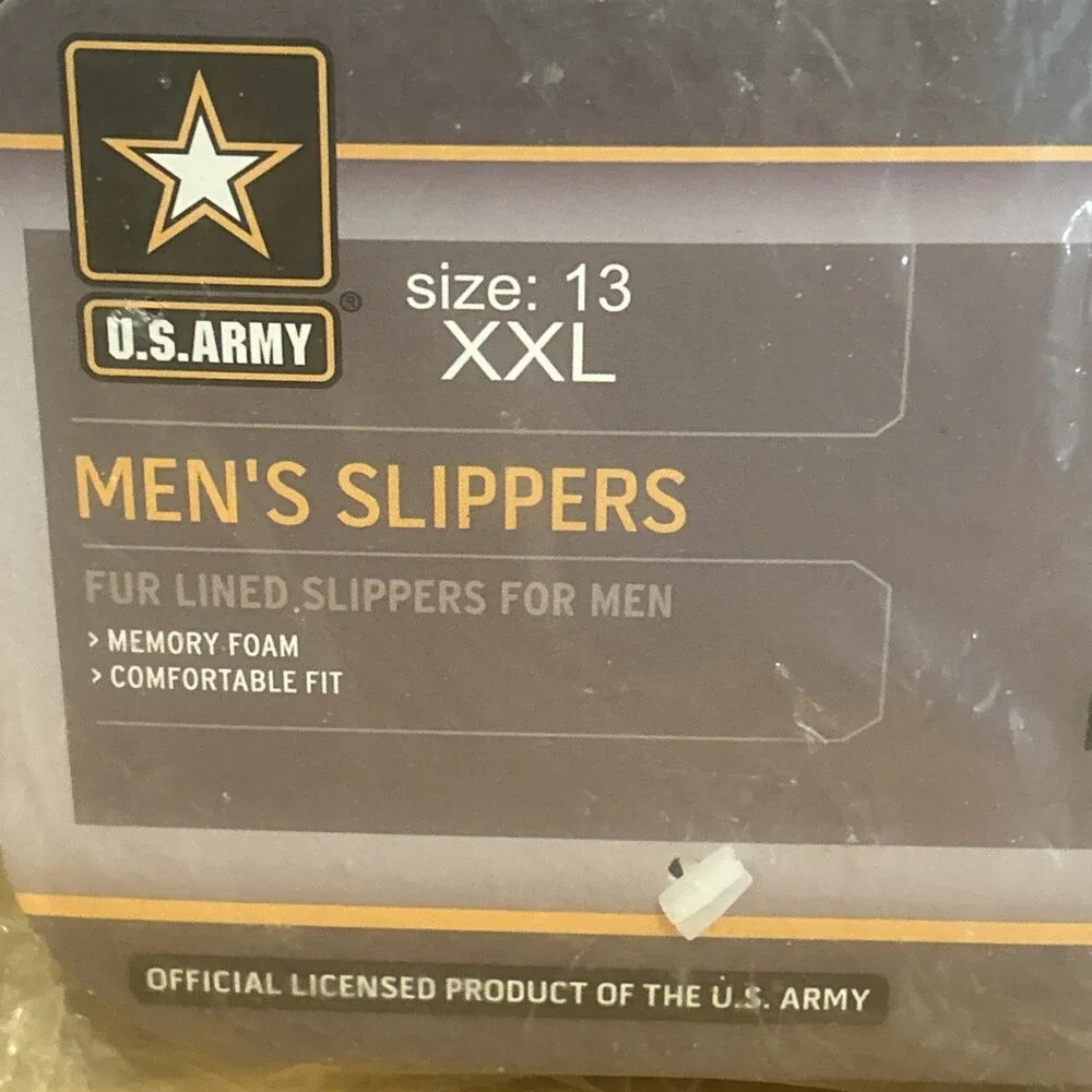 New US Army Camo Slippers Men's 13   House Shoes Slip On